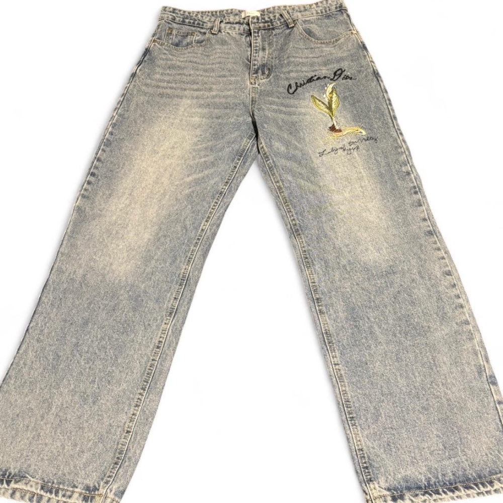 Dior Denim Jeans with Gold Accents